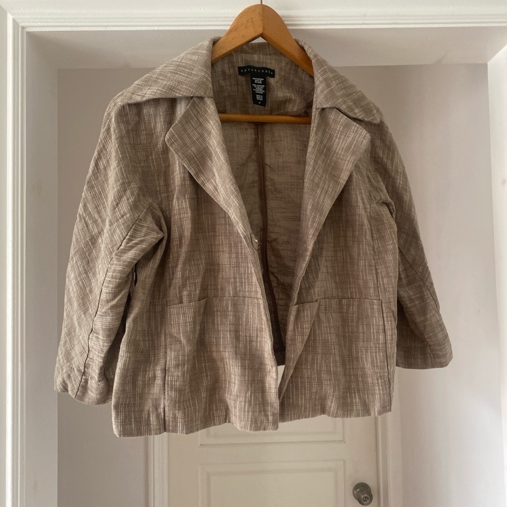 Tan Women's Cropped Jacket
